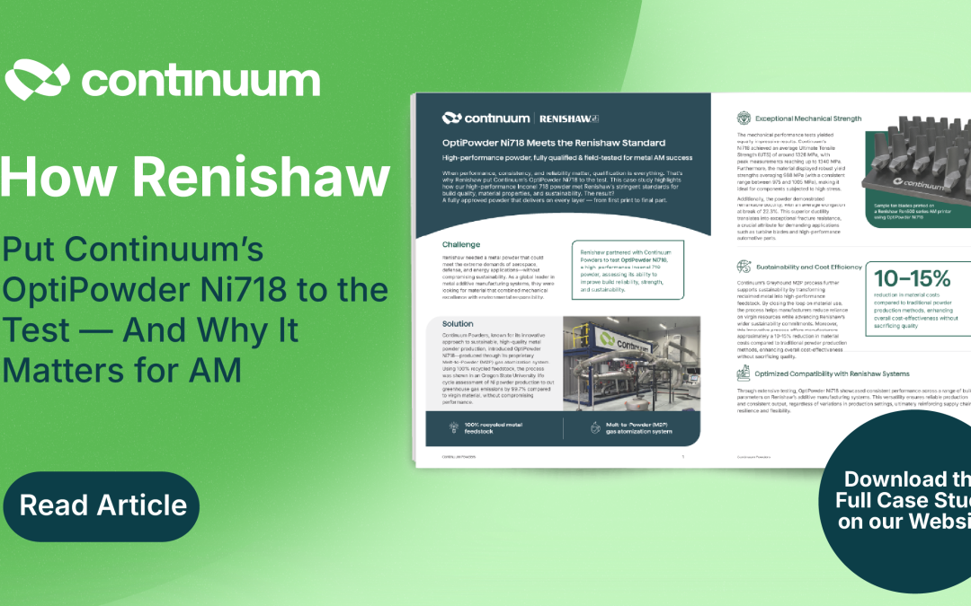 How Renishaw Put Continuum’s OptiPowder Ni718 to the Test — And Why It Matters for AM